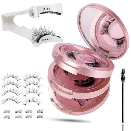 4 Paare Künstliche Wimpern Magnetisch Wiederverwendbar Magnetic Lashes Set für Party Gift