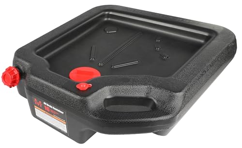 MaxWorks 51165 16-Quart Oil Drain Container, Black – Deep Drain Well, Ergonomic Handles, Spill-Resistant Design, Upright or Flat Storage – Ideal for Trucks, SUVs, and Farm Equipment by MaxWorks - Used condition - US$31.01