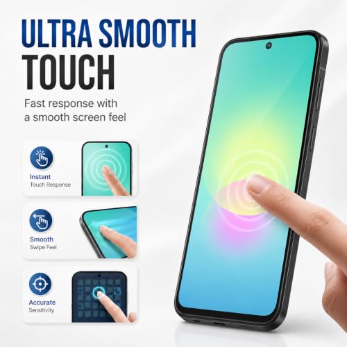 Image of FIRST MART Tempered Glass Screen Protector for Samsung Galaxy A27 5G - Full-Glue Screen Guard, 3D Edge to Edge, HD Clear, Bubble-Free, Case-Friendly, Black, Pack of 2