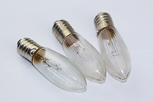 34v 3 watt candle bridge lamp / bulb Pack of 3