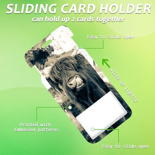 Keatou KEATOU-DP-24-07 Highland Cow Badge Holder Reel Lanyard, Wild Animals Id Card Badge Holder Retractable Name Tag Clips thumb #2