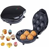 Máquina Eléctrica Para Cupcakes Antiadherente, Eléctrica Para Panqueques y Tortillas, Máquina Para Hornear Pasteles y Donas, Calentamiento Por Ambos Lados, Cocción Rápida y Uniforme