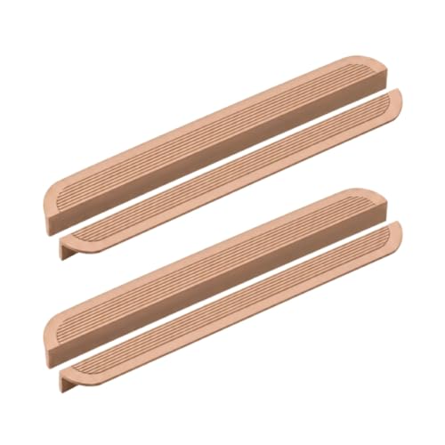 Image of VEZEL Aluminium Wardrobe Handle - Modern Cabinet Pull for Wardrobe, Drawer & Furniture, PVD Rose Gold, 288mm - Pack of 4-| 3 Years Warranty |