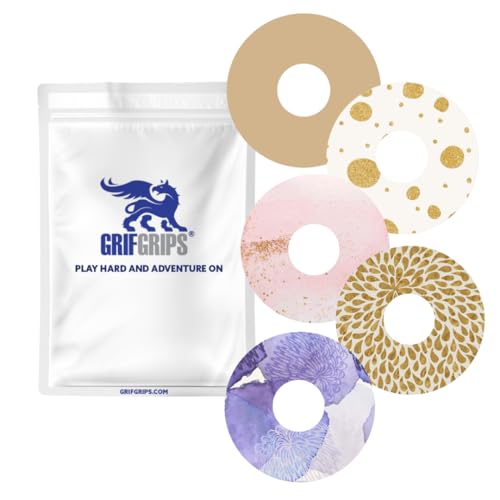 GrifGrips - Adhesive Patches for Dexcom - Made in The USA, CGM Cover Grip Sensor Tape Overpatch Waterproof, Split Backing, CGM Tape 25 Patches (Relaxed Variety Pack) (Libre)