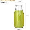QAPPDA 12 oz Glass Bottles, Glass Milk Bottles with Lids, Vintage Breakfast Shake Container, Vintage Drinking Bottle with Chalkboard Labels and Pen for Party,Kids,Set of 20