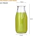 QAPPDA 12 oz Glass Bottles, Glass Milk Bottles with Lids, Vintage Breakfast Shake Container, Vintage Drinking Bottle with Chalkboard Labels and Pen for Party,Kids,Set of 20