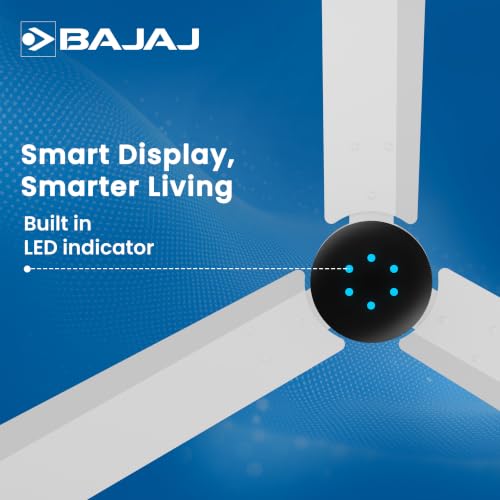 Image of Bajaj Classico Sleek Neo 5S 1200MM BLDC Ceiling Fan with Remote|LED speed indicator|BEE 5 Star Rated Energy Efficient|Power Saving|Sleek Compact Design|High Air Delivery|2Yr Warranty|White & Black