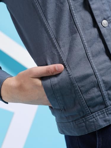 Image of The Indian Garage Co Men Slim Fit NA Trucker Jacket