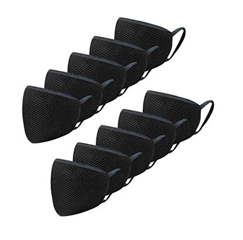 shop & shoppee Anti-Pollution Breathable Respiratory Cotton Mouth Nose Cover Face Mask (Washable & Reusable) (Black, Free Size, Pack of 10)-picture-11
