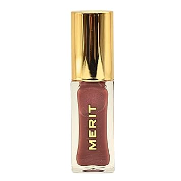 Merit Shade Slick Hydrating Tinted Lip Oil Twin Set Mauve | Vegan Lip Gloss with Rosehip, Shea & Jojoba Oils for Moisturizing High-Shine Color