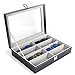 Produktbild Fautly Transparente Brillenaufbewahrung und Sammler-Box, multifunktionale Leder-Oberseite, Schmuck-Organizer für Augenbekleidungen, Schmuck, Schlüsselanhänger, Uhren