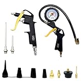 ZaraApex Heavy Duty Air Compressor Accessory Kit, Tire Inflator with Pressure Gauge and Air Blow Gun