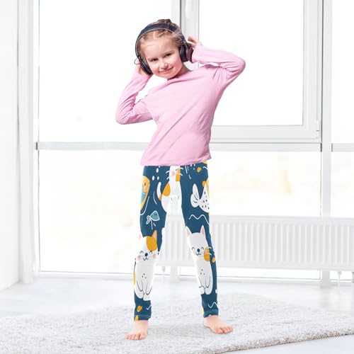 Toddler Girls Leggings Printed Yoga Pants Leggings Cute Cat with Fish for Kids4