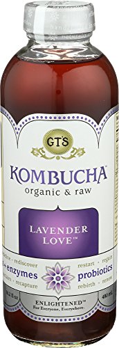 GT'S ENLIGHTENED KOMBUCHA, Lavender, 16 Ounce (Pack of 12)