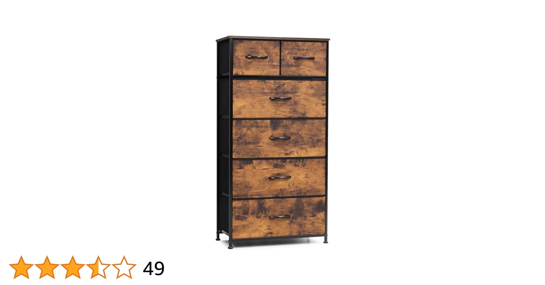 和風木製タンス 5段引き出し　中古品 Amazon｜Crestlive Products チェスト タンス 5段6引き出し
