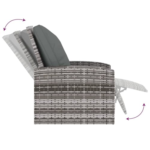 Chaise de jardin en bois et fauteuil de terrasse réglable Homgoday