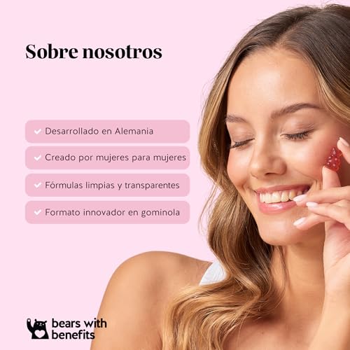 Gominolas Biotina Ah-mazing Hair Vitamin – Para el cabello, uñas y piel - 10.000 µg de Biotina, Zinc, Vitaminas B6, C, E e Yodo – 90 Unidades (3 meses), Vegana, Sin Azúcar, Bears with Benefits - imagen 7