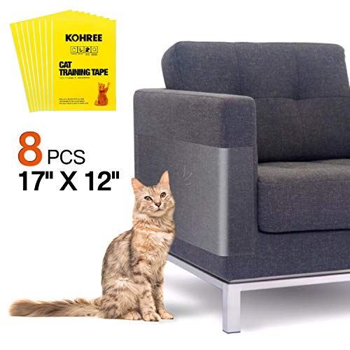 Kohree 8PCS Upgrade Anti Cat Scratch Tapes,XL Large (17" x 12") Cat Scratch