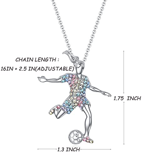 SUMFAN Volleyball/Basketball/Soccer/Golf/Swimming/Ice Skating/Ski Necklace Gifts for Girls Women,Sports Lovers Birthday Gifts for Girls Daughter and Niece3