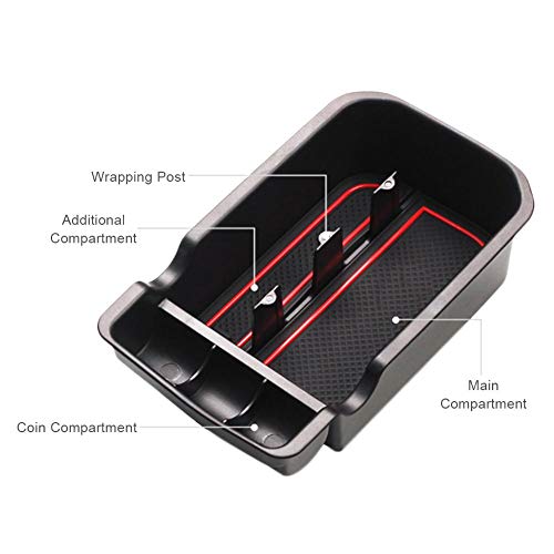 StageOnline con Alfombrilla Antideslizante para Consola Central de Auto, Caja de Almacenamiento Secundaria para Jeep Renegade 2017-2019