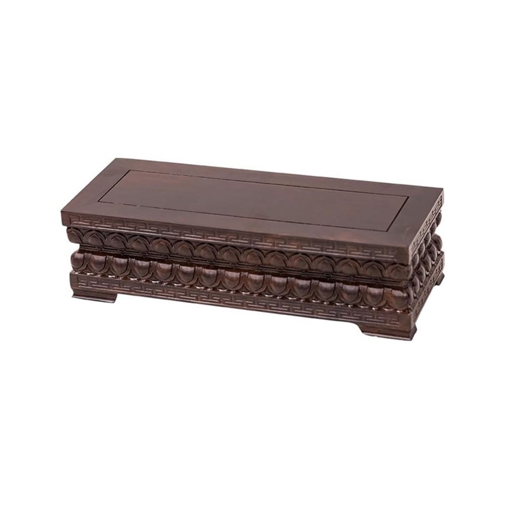 birene Vase Stand Rectangular Ebony Teapot Bonsai Base, Vases Plants Sculpture Display Brackets(L)