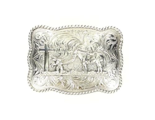 Crumrine Classic Buckle, Cowboy Prayer Motif
