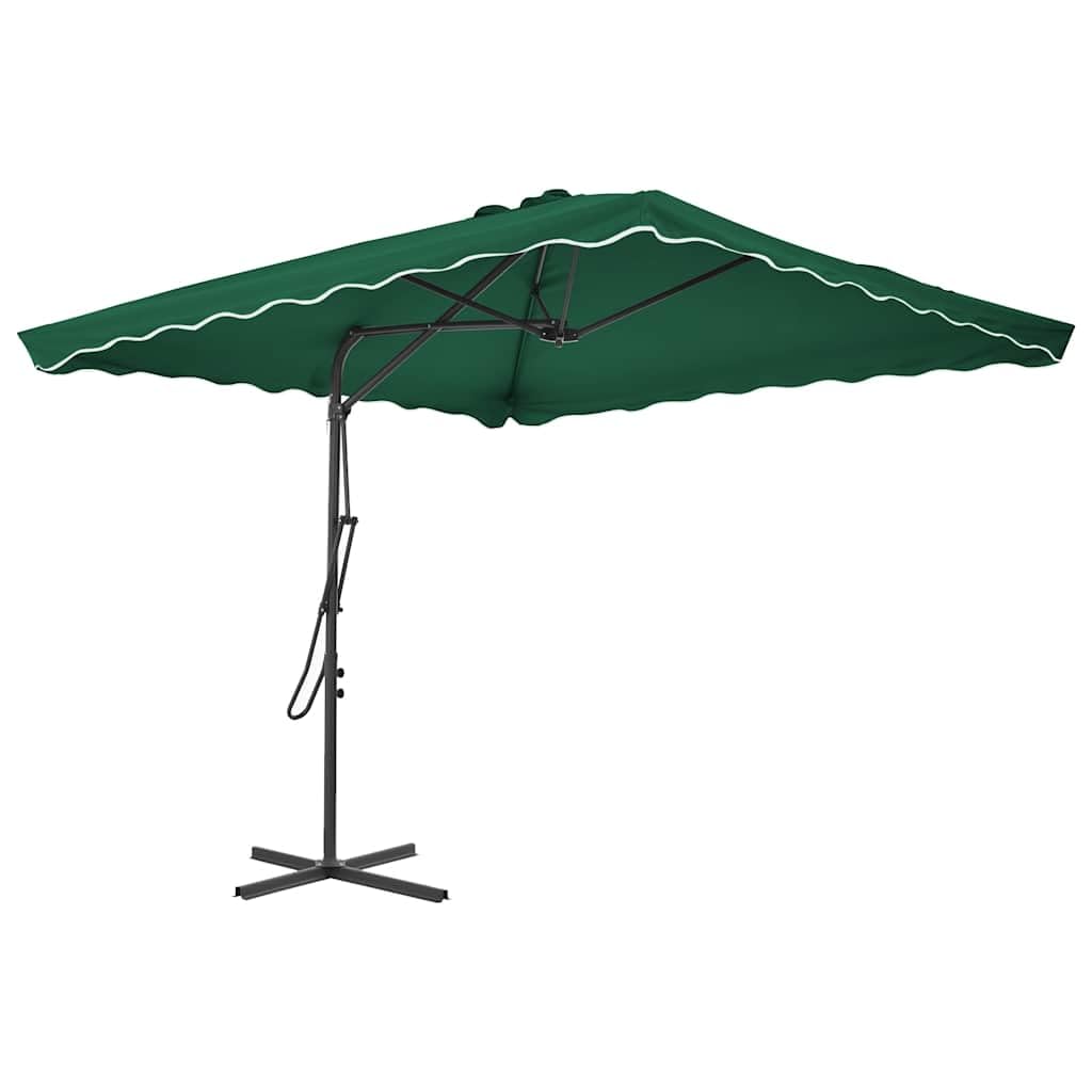 vidaXL Sonnenschirm 250x250cm Grün Ampelschirm Marktschirm Gartenschirm Schirm