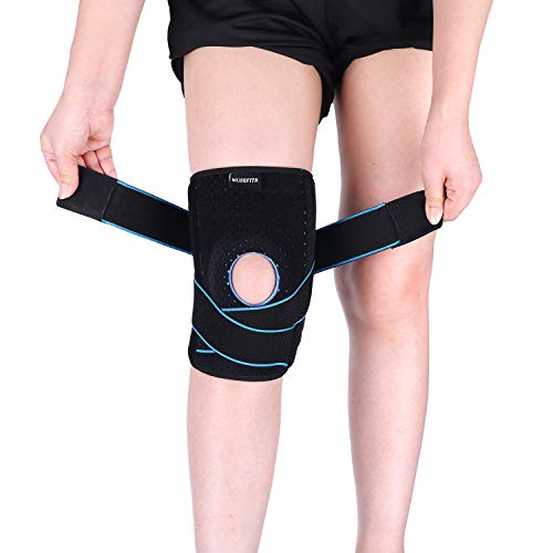 Knee Brace with Side Stabilizers Patella Gel Pad-Knee Brace for Meniscus Tear, Arthritis, Knee Pain-Knee Support Compression Wrap for Sports, Weightlifting, Workout, Running-Men or Women-L