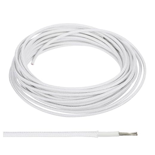 PATIKIL 16.4 Pies 17AWG Electrónico Cable, Aislado Alta Temperatura Resistente Eléctrico Flexible Silicona Cable para Lámpara Caldera Calefacción, Blanco