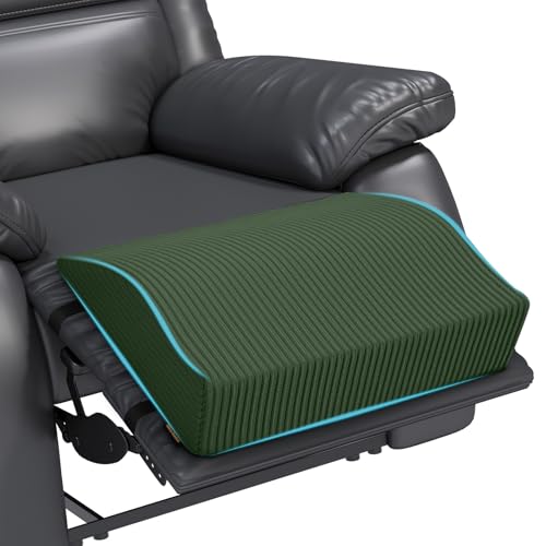 idee-home Recliner Leg Rest Cushion Recliner Footrest Extender Pillow with Removable Corduroy Cover Multi Purpose Ergonomic Foot Pillow Back & Lumbar Support Cushion for Bed Sofa Couch Green