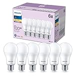 Philips LED Frosted A67 Light Bulb 6 Pack [Warm White 2700K - E27 Edison Screw] 100W, Non Dimmable. for Home Indoor Lighting, Value Range