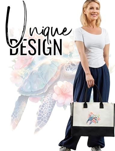 Bolso Tote de Lona para Mujer con Diseño de Tortuga miniatura 2