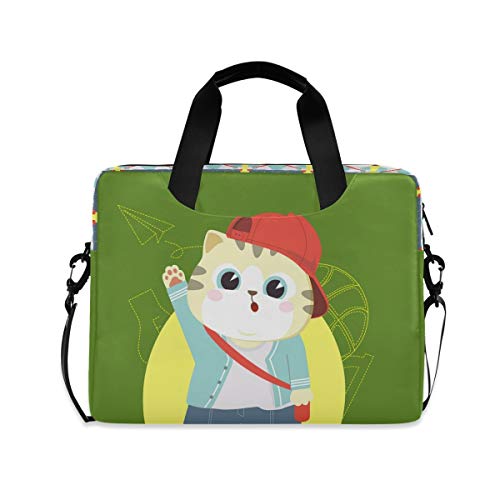 Cute School Banny Rabbit Laptop Shoulder Bag Notebook Computer Handbag Sleeve Table Carrying Case Messenger Bags Fits 15.4 In fo