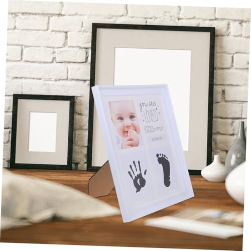 Cadre souvenir naissance blanc de haute qualité pour empreintes de bébé durables