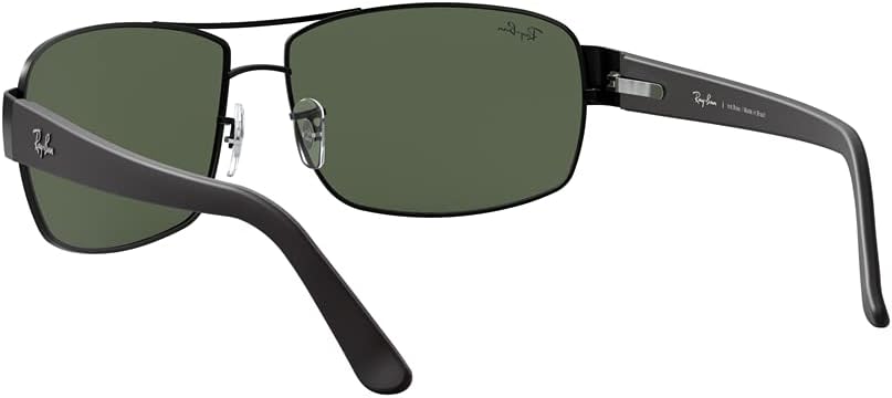 Óculos de Sol Ray-Ban Retangular Esportivo, Tamanho 64 Óculos de Sol Ray-Ban Retangular Esportivo, Tamanho 64
