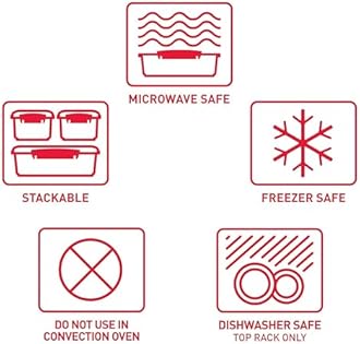 Sistema Microwave Collection Steamer, Large, 109 oz./3.2 L, Red