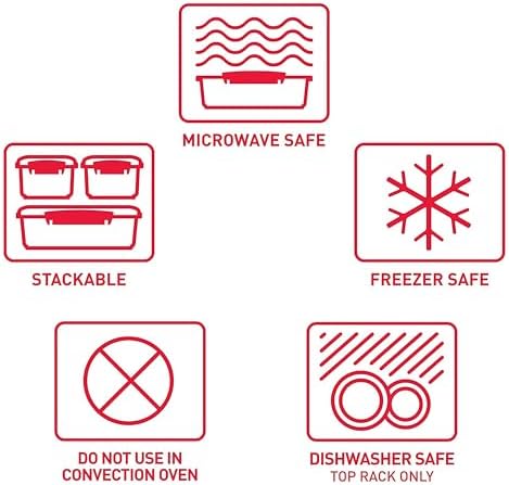 Sistema Microwave Collection Steamer, Large, 109 oz./3.2 L, Red