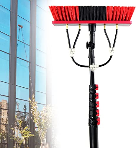 Kit de poste con alimentación de agua de 3,6 m/5,4 m/6 m/7,2 m/9 m/11 m Kit de poste con cepillo de limpieza de paneles solares Limpiador de ventanas Sistema de limpieza de paneles solares Herramient