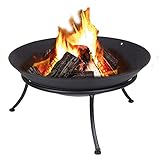 Sin óxido. URBNLIVING - Cuencos de Hierro Fundido para Barbacoa, calefacción y jardín