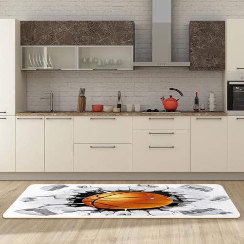 Alfombra de cocina para pasillo y cuarto de lavado VAPOKF baloncesto 2 piezas 3