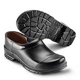 SIKA Unisex-Komfortclog mit ProNose,breitem Holzfußbett,rutschfesten medizinischen Clogs,Permair-Leder,stoßdämpfendenSicherheits-Arbeitsclogs für die Lebensmittel,Reinigungs-&Dienstleistungsbranche-45