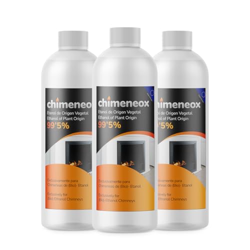 3 litros Bioetanol 99,5% Origen Vegetal para chimeneas