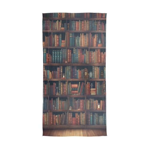 ALAZA Library Book Shelf Chiffon Silk Long Scarf Shawl Wrap2