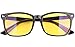 Beison Computer Glasses Anti Blue Light Anti-glare Anti-fatigue Computer/TV Electromagnetic Radiation Protection (Black, 53mm)