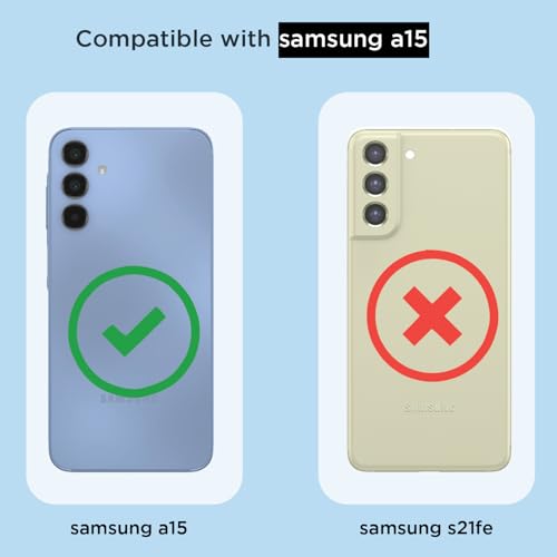 Image of Pikkme Back Cover for Samsung Galaxy A15 4G / A15 5G Mag-Safe Shockproof PC + TPU Protective Case Magnetic Support Bumper Case (Transparent Mag-Safe)