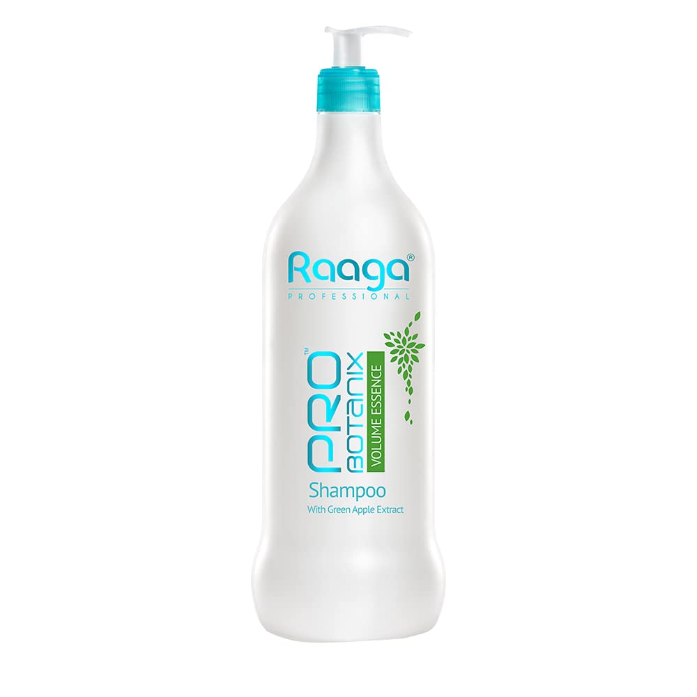 Raaga Professional Pro Botanix Volume Essence Shampoo with Green Apple Extract | Strengthens Hair, Provides Thicker Looking Hair | Suitable For Men & Women (1000 ml)-image-3