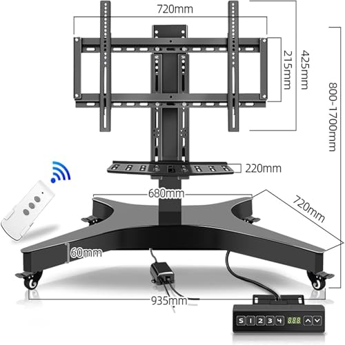 Soporte móvil para TV con elevación motorizada miniatura 2