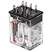 Baomain Power Relay MY2N-GS, 24V DC Coil, with DIN Rail Socket Base and LED Indicator, DPDT 8 Pin 7A 250VAC,7A 30VDC, UL Listed, for Industrial Control Automation