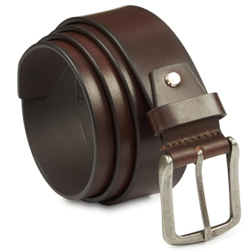 Wise Owl Accessories Leather Belt for Men 38 mm Width Full Grain Harness Western Casual Vintage Cowboy Style