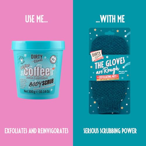 Dirty Works The Gloves are Rough Exfoliating Mitt | Tan Removal, Removes Dead Skin, Deep Clean - Pack of 1